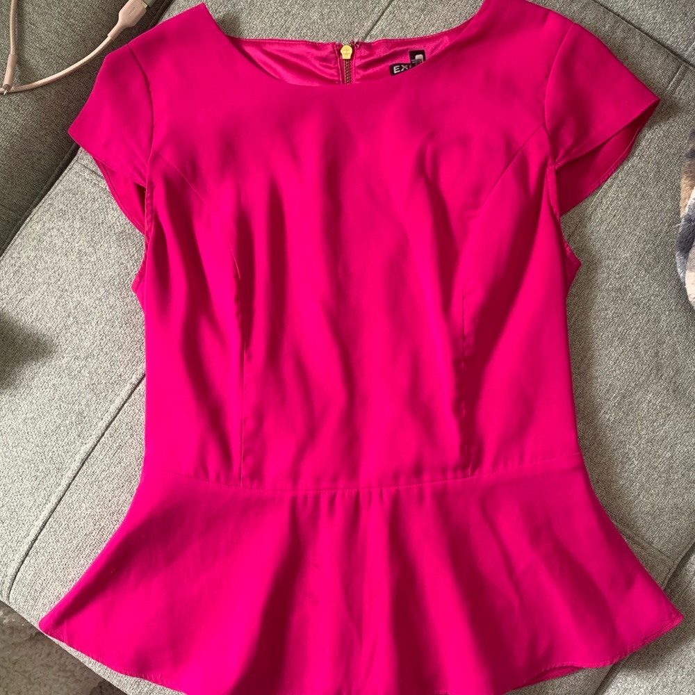 Fuchsia express peplum blouse